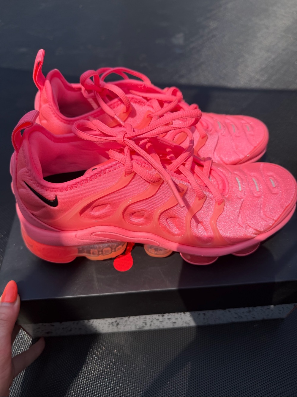 Nike Bright Pink VaporMax Plus Athletic Sneakers - Picture 5 of 13